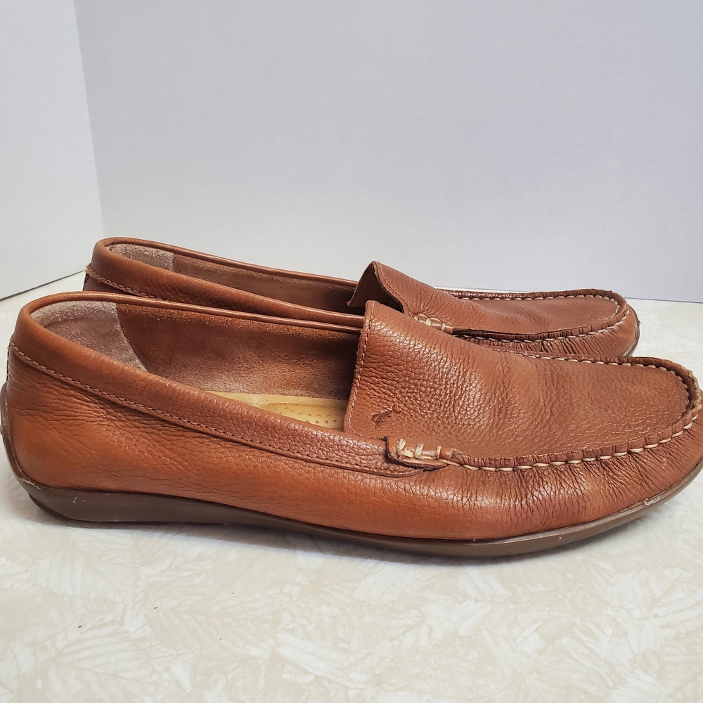 Tommy Bahama Brown Leather Loafers for Men